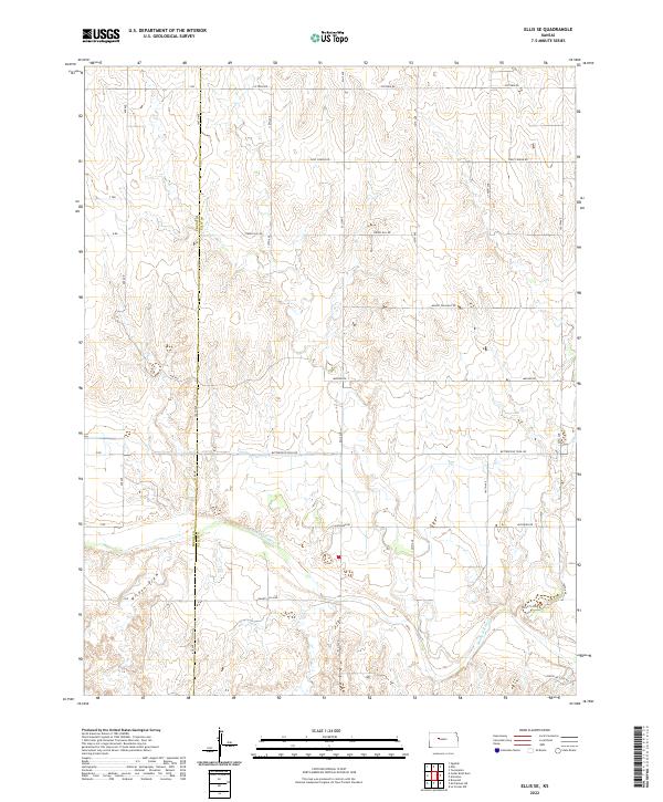 USGS Topographic Map – Ellis SE