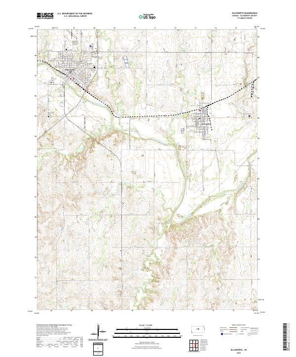 USGS Topographic Map – Ellsworth