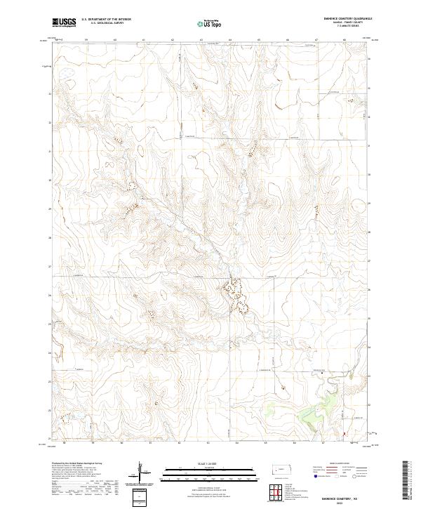 2022 Map of Eminence Cemetery, 2022 Print