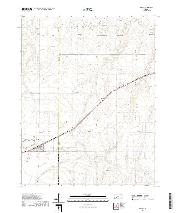 USGS Topographic Map – Ensign