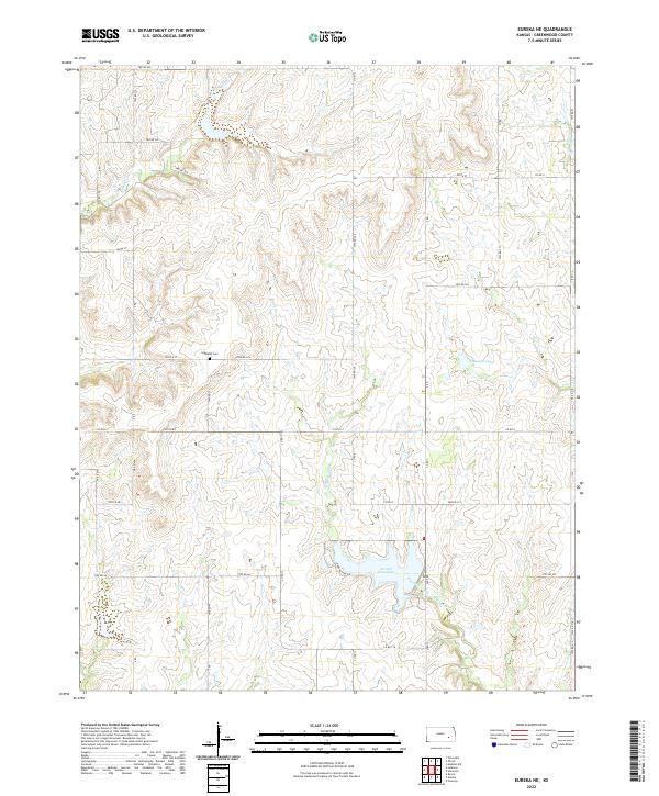 USGS Topographic Map – Eureka NE