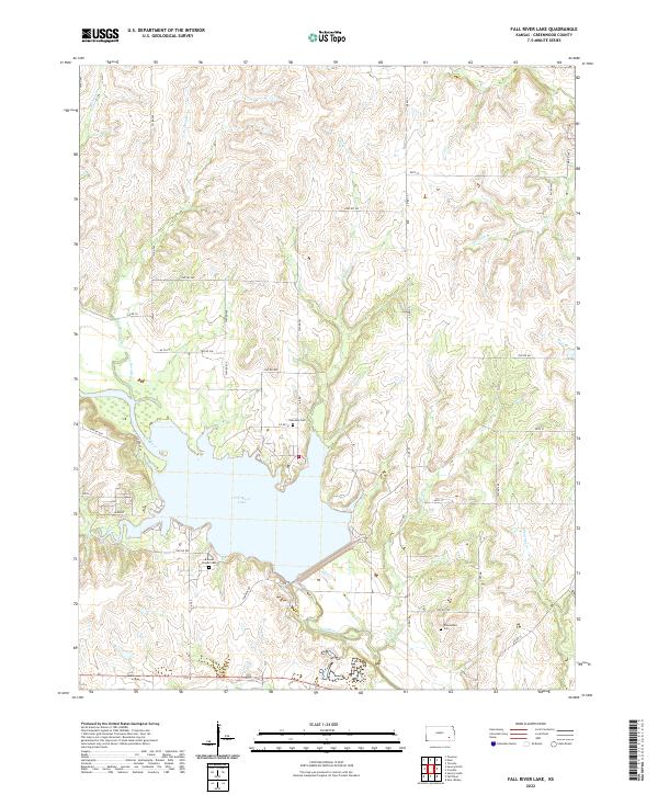 USGS Topographic Map – Fall River Lake