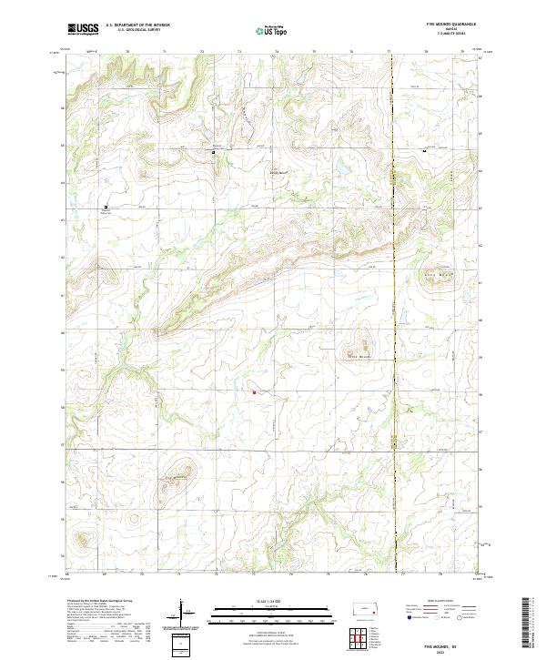 USGS Topographic Map – Five Mounds