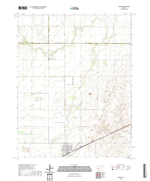 USGS Topographic Map – Fowler