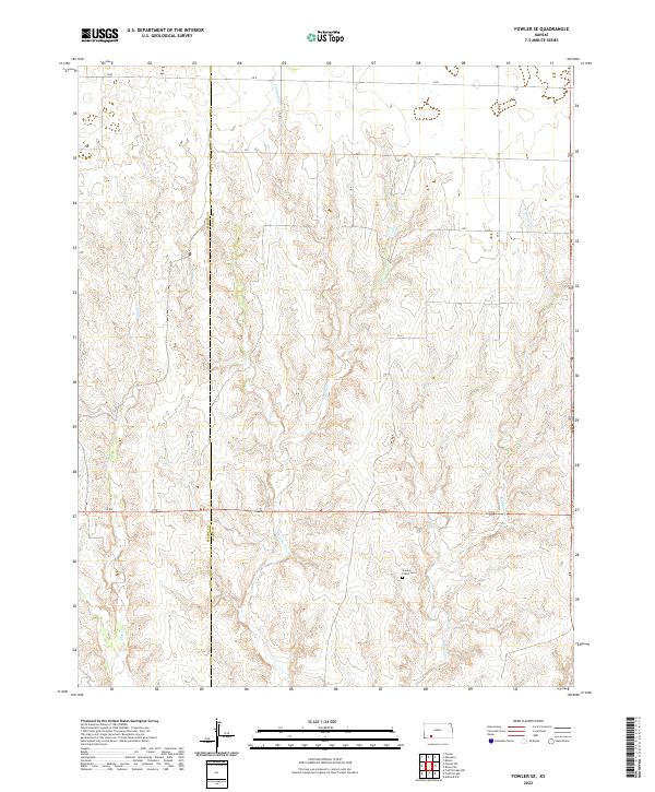 USGS Topographic Map – Fowler SE
