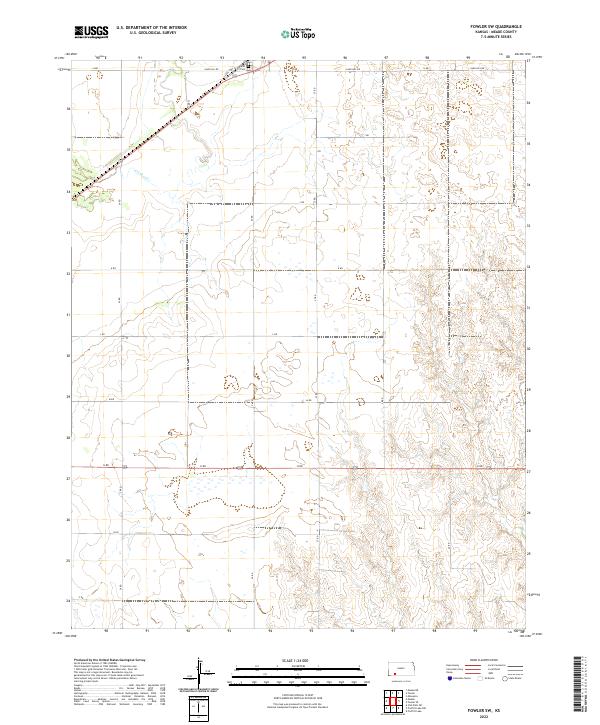 USGS Topographic Map – Fowler SW