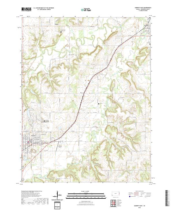 USGS Topographic Map – Garnett East