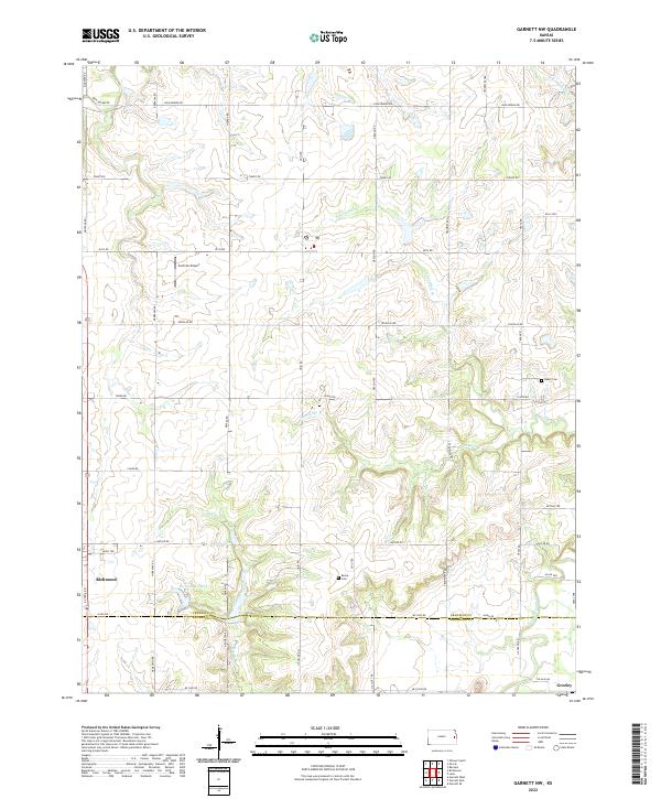 USGS Topographic Map – Garnett NW