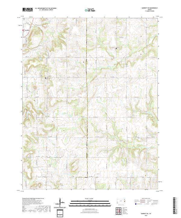 USGS Topographic Map – Garnett SE