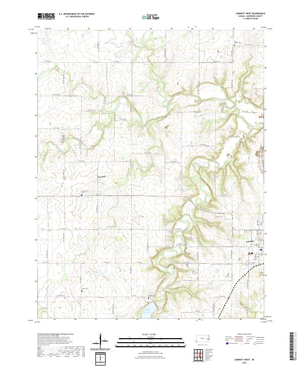 USGS Topographic Map – Garnett West