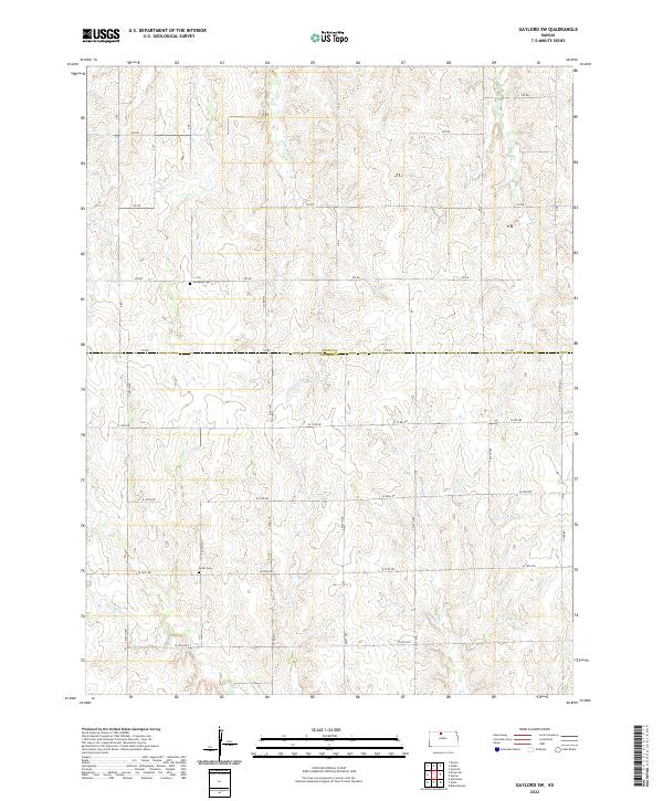 USGS Topographic Map – Gaylord SW