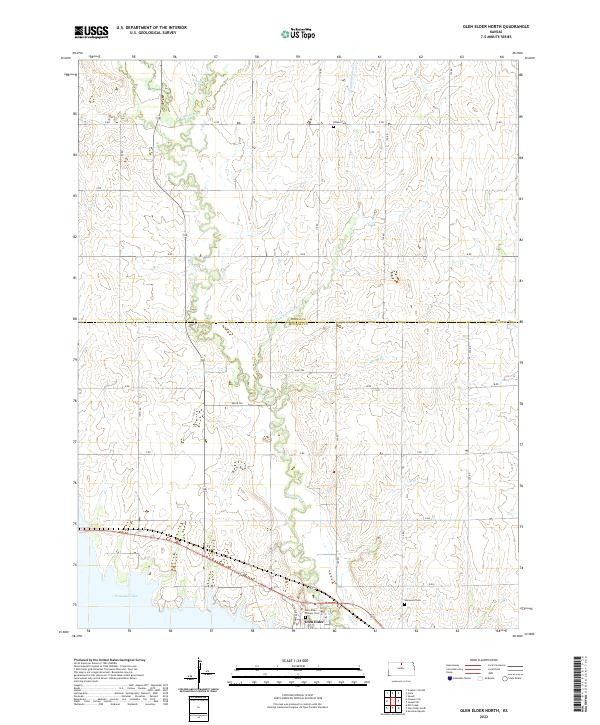 USGS Topographic Map – Glen Elder North