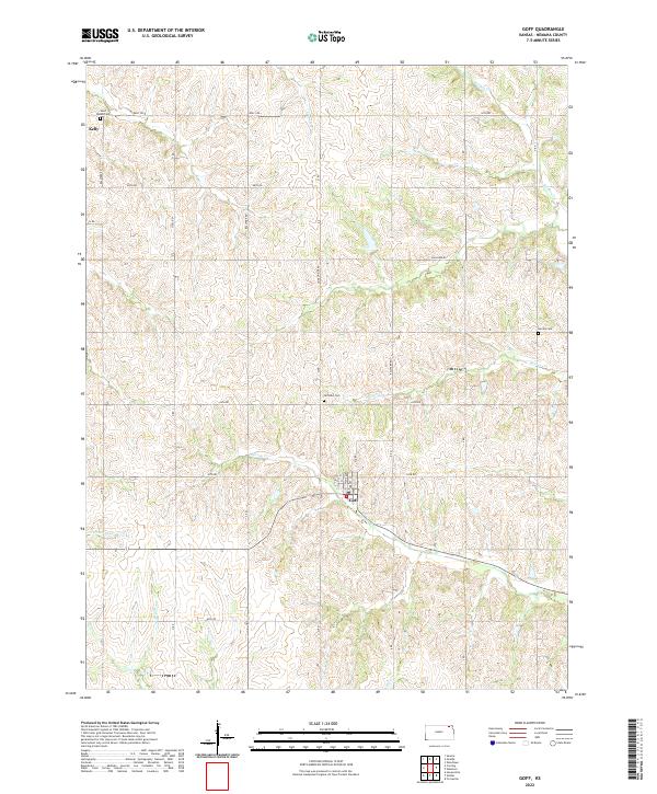 USGS Topographic Map – Goff