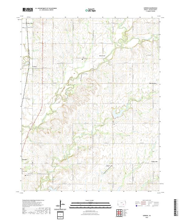 USGS Topographic Map – Gordon