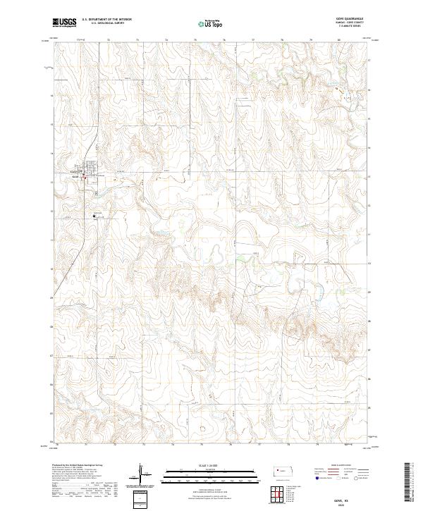 USGS Topographic Map – Gove