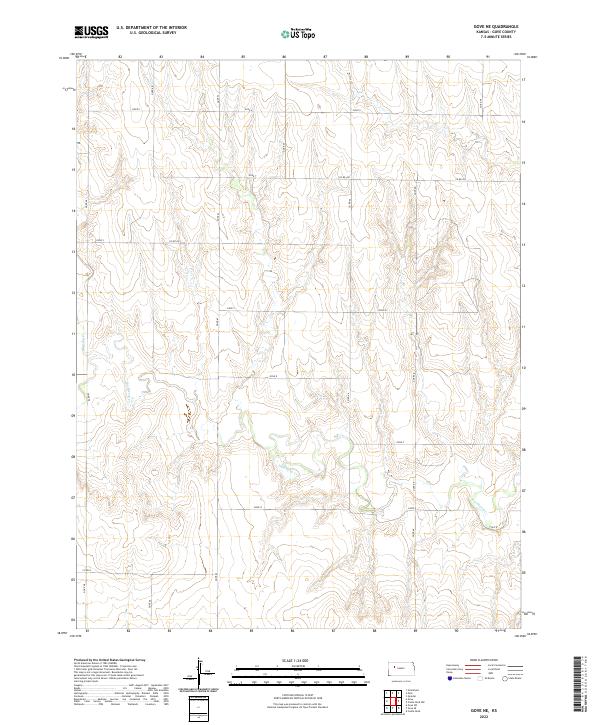 USGS Topographic Map – Gove NE