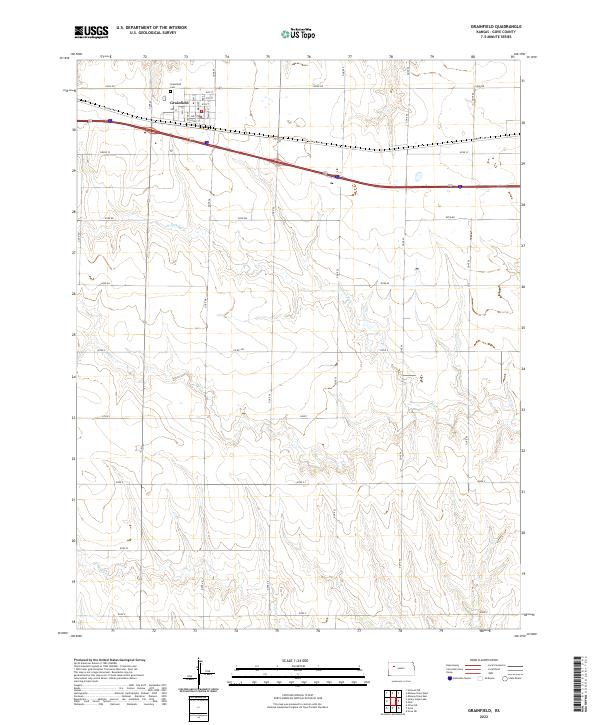 USGS Topographic Map – Grainfield