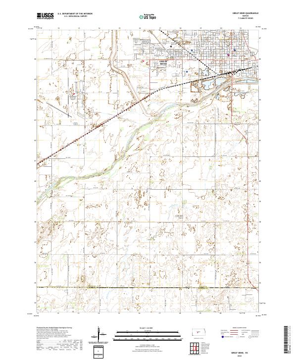 USGS Topographic Map – Great Bend
