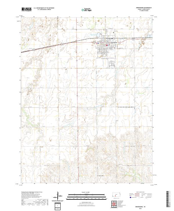USGS Topographic Map – Greensburg