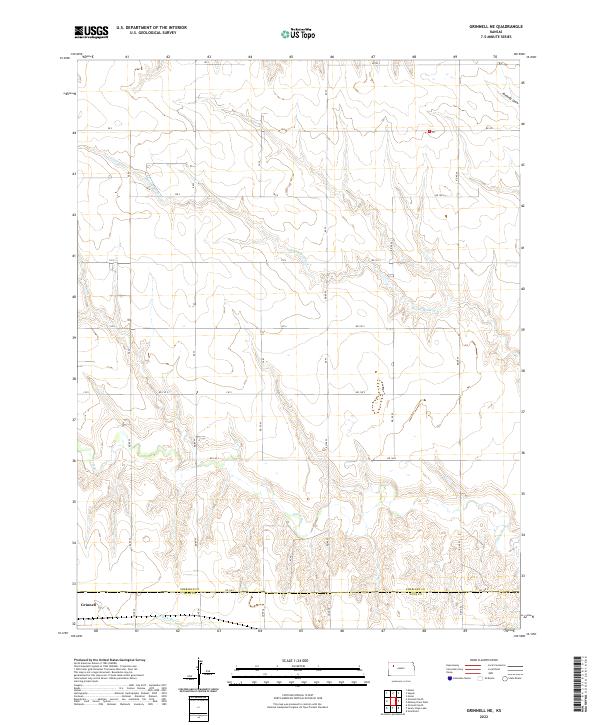 2022 Map of Grinnell NE, 2022 Print