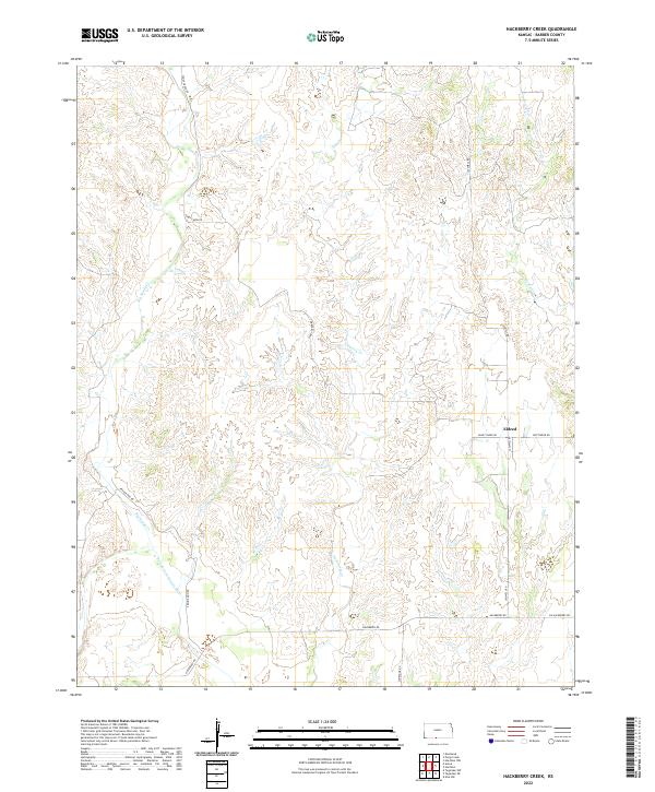 USGS Topographic Map – Hackberry Creek