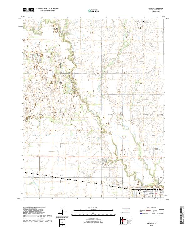 USGS Topographic Map – Halstead