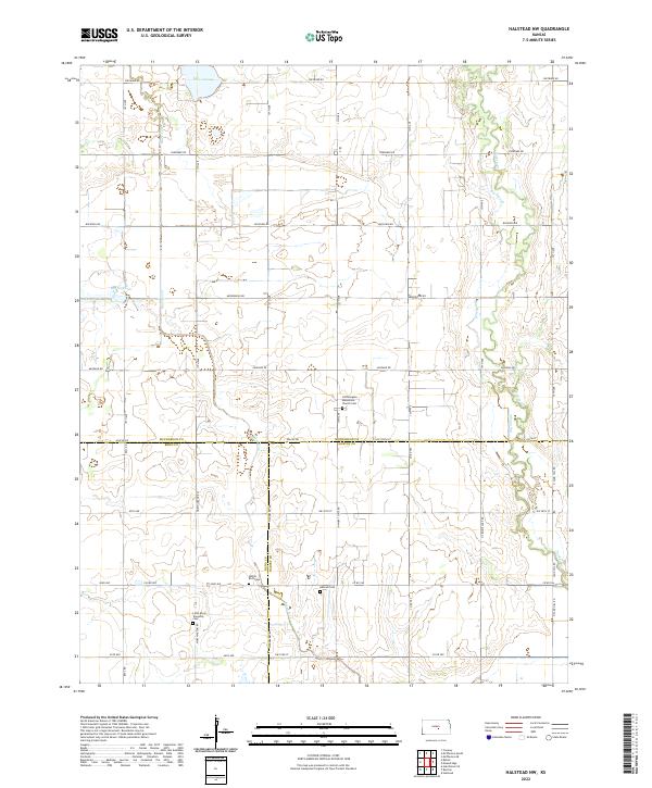 USGS Topographic Map – Halstead NW