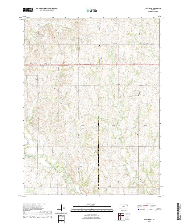 USGS Topographic Map – Hanover SE