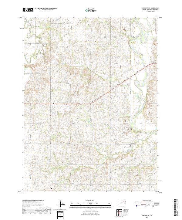 USGS Topographic Map – Hanover SW