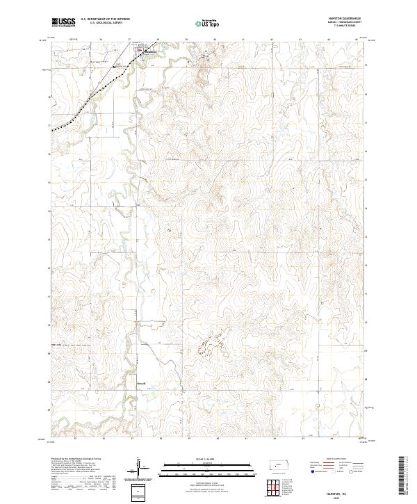 USGS Topographic Map – Hanston