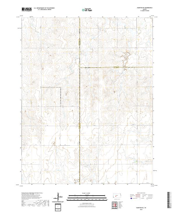 USGS Topographic Map – Hanston SE