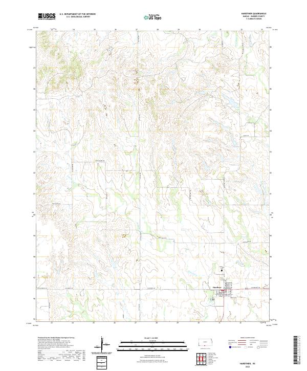USGS Topographic Map – Hardtner