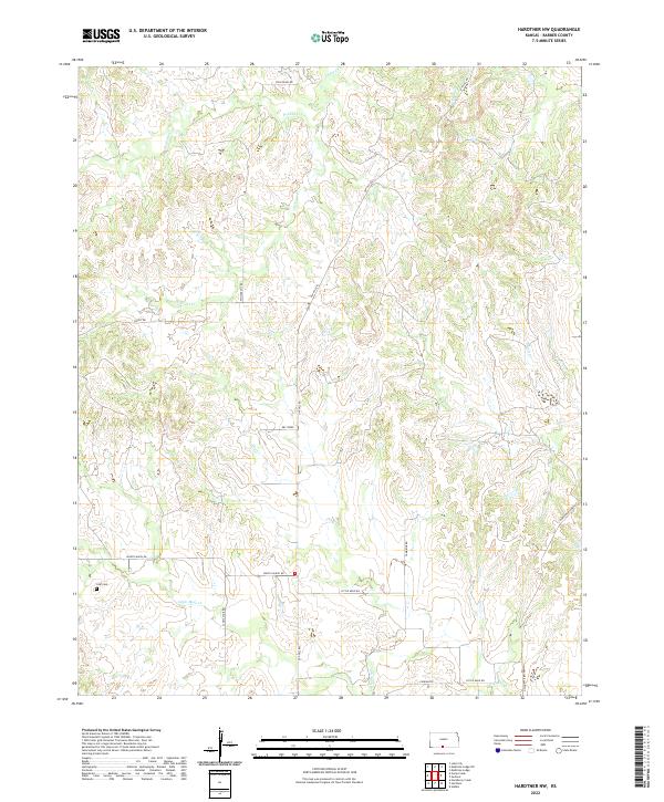 USGS Topographic Map – Hardtner NW