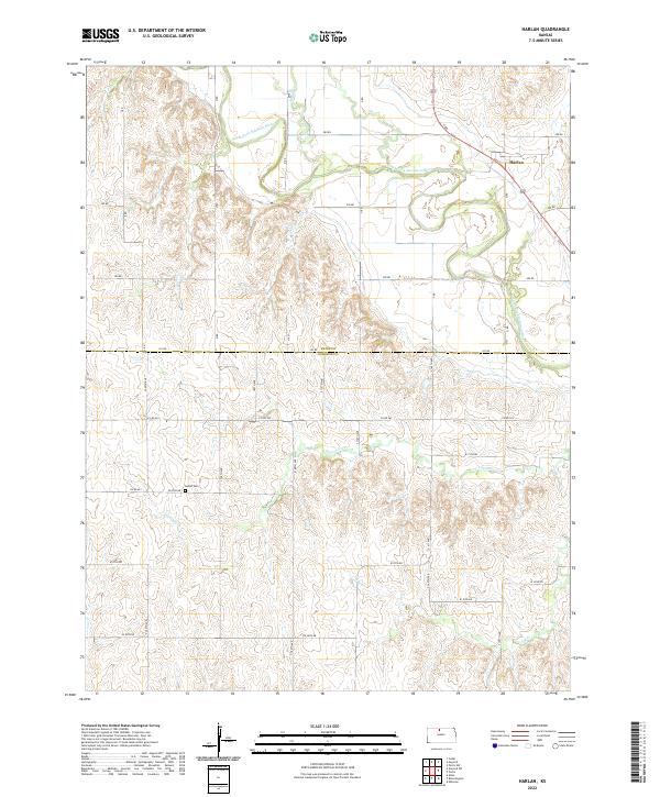 USGS Topographic Map – Harlan