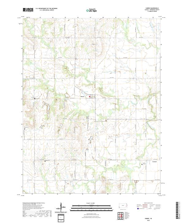 USGS Topographic Map – Harris