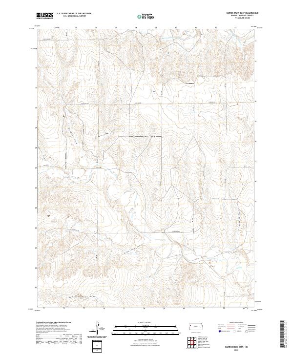 USGS Topographic Map – Harris Draw East
