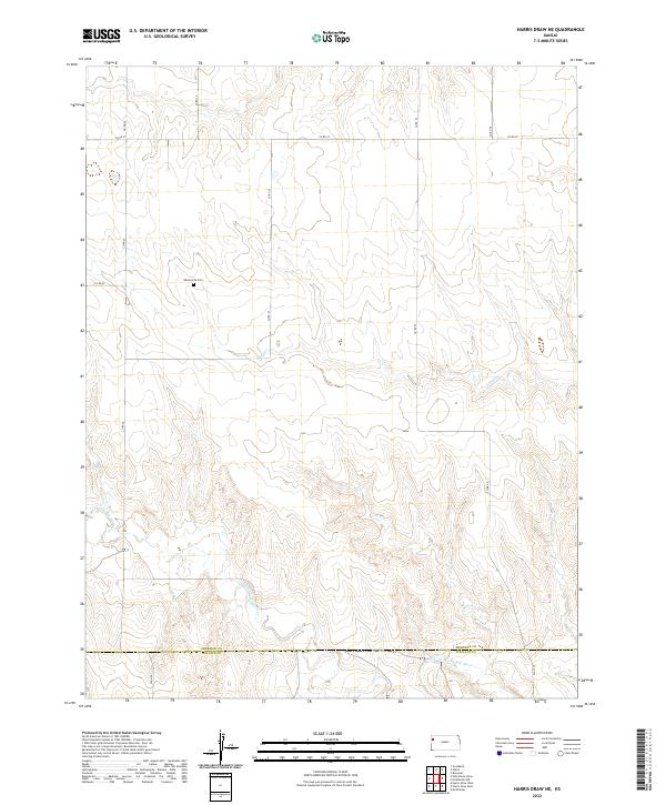 USGS Topographic Map – Harris Draw NE