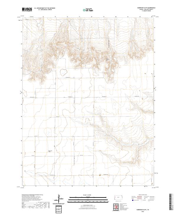 USGS Topographic Map – Harrison Flats
