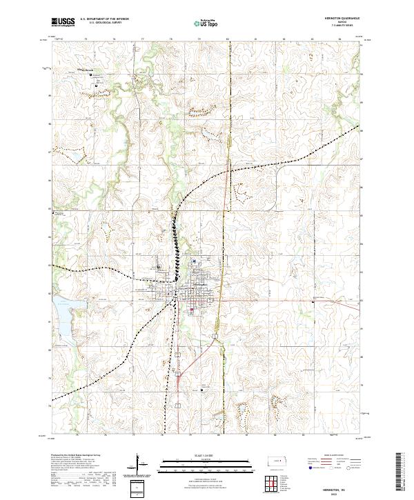 USGS Topographic Map – Herington