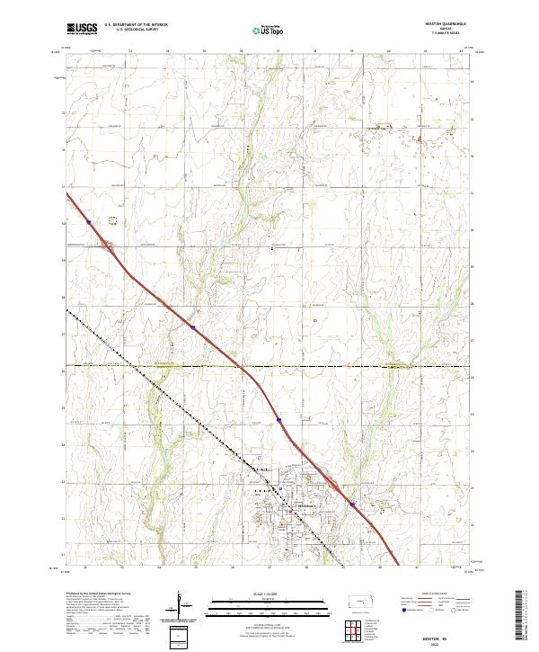 USGS Topographic Map – Hesston