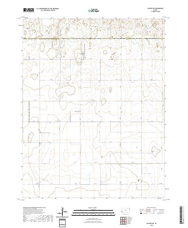 2022 Map of Hickok NW, 2022 Print