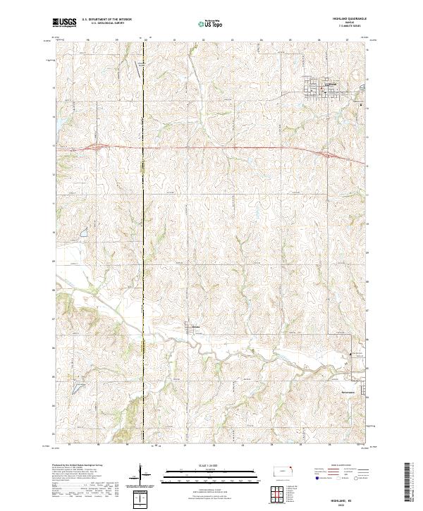 USGS Topographic Map – Highland