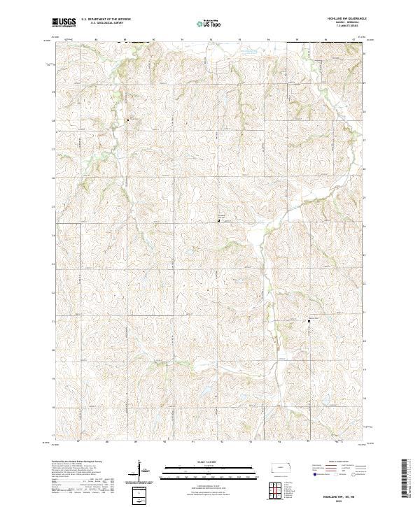 USGS Topographic Map – Highland NW