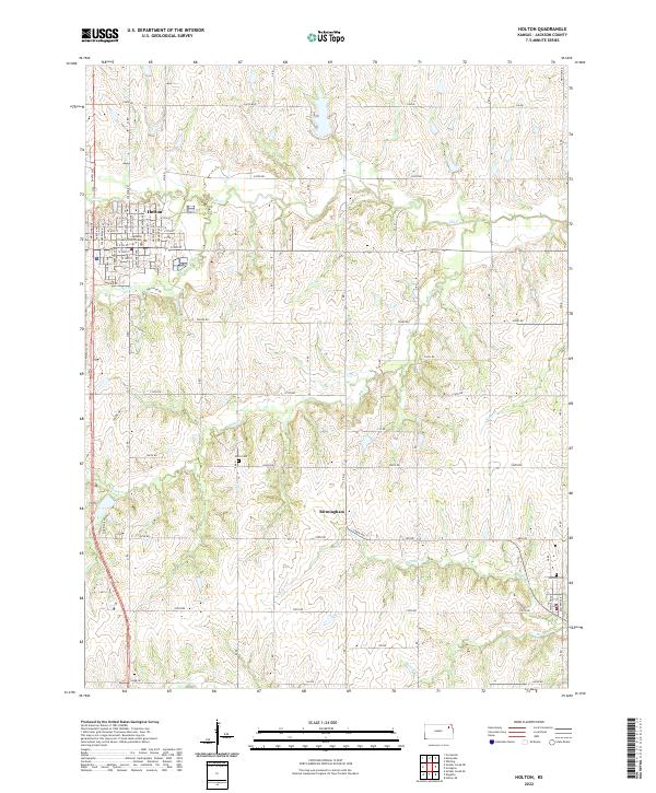USGS Topographic Map – Holton
