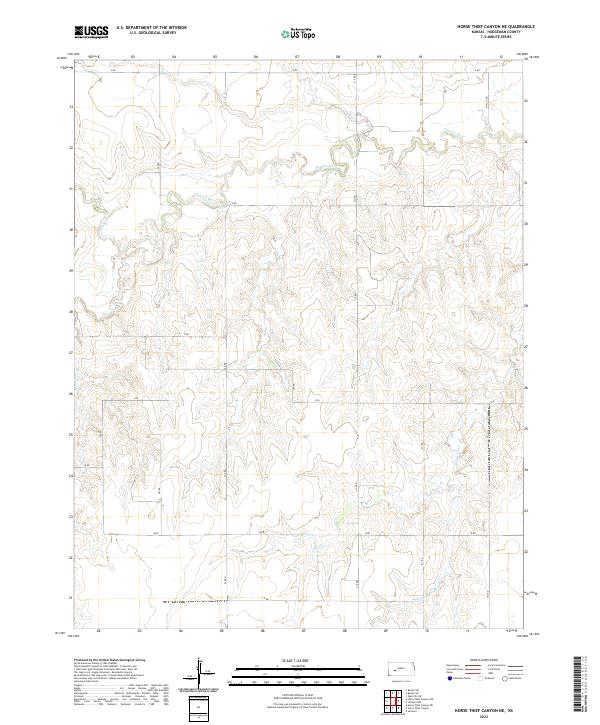 USGS Topographic Map – Horse Thief Canyon NE