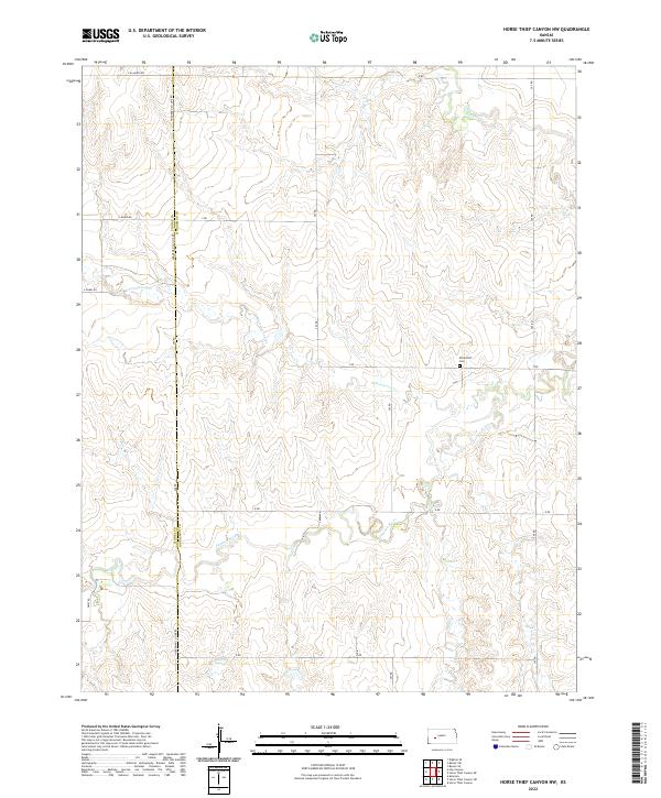 USGS Topographic Map – Horse Thief Canyon NW