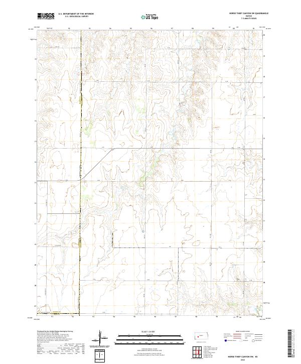 USGS Topographic Map – Horse Thief Canyon SW