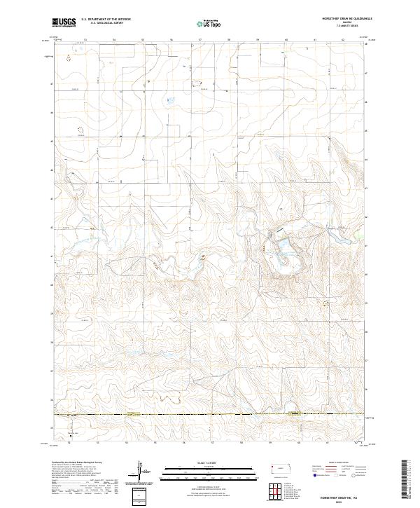 USGS Topographic Map – Horsethief Draw NE