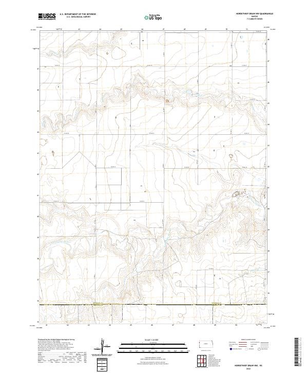 USGS Topographic Map – Horsethief Draw NW