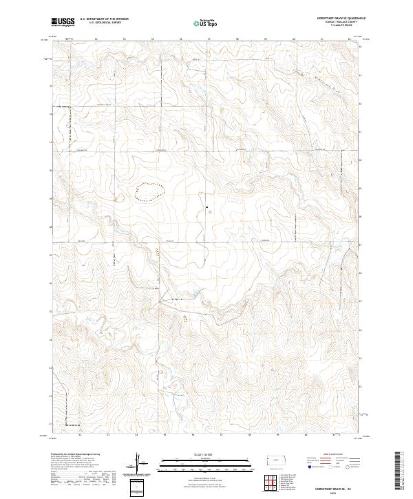 USGS Topographic Map – Horsethief Draw SE